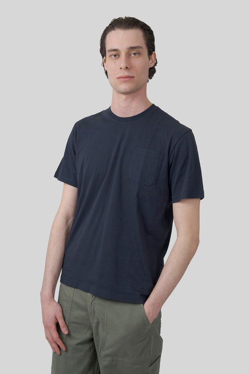 T-shirt In Jersey Di Cotone Blu Navy Uomo