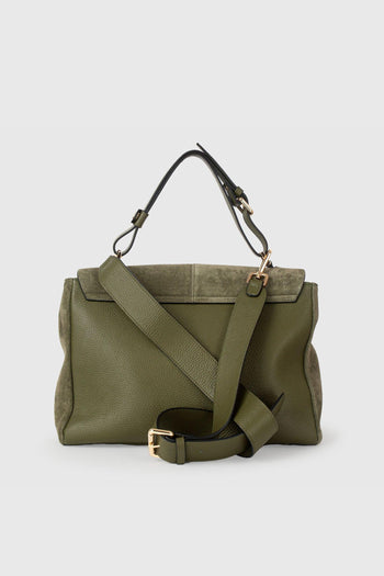 Borsa Elettra Camoscio Verde Donna - 3