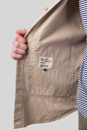 Overshirt Utility Beige Uomo - 6