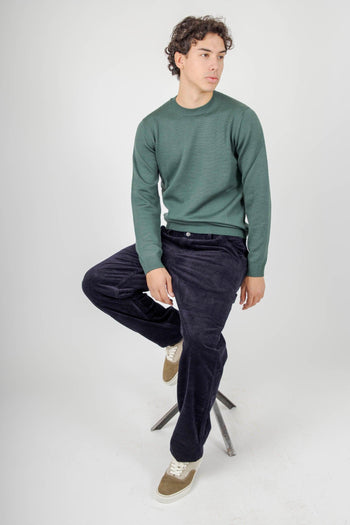 Wip Single Knee Pant Corduroy Blu Scuro Uomo - 4