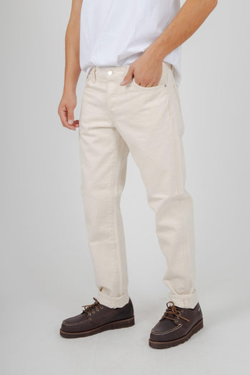 Jeans Regular Tapered Japan Bianco Off Uomo - 6