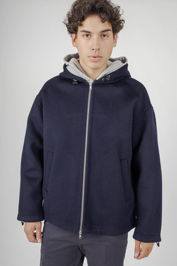 Giubbotto In Lana Park Blu Navy Uomo - 3