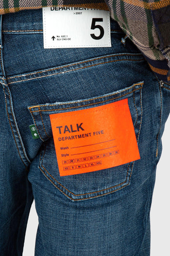 Jeans Talk Regular Crop Blu Medio Uomo - 3