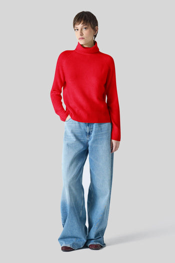 Maglia Dolcevita Sylviana Rosso Donna - 2