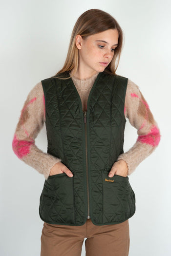 Gilet Trapuntato Betty Verde Oliva Donna - 3