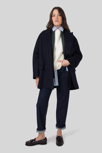 Caban Over Lamar Blu Navy Donna - 4