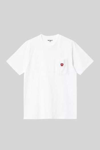 Wip T-shirt Pocket Heart Bianco Uomo - 3