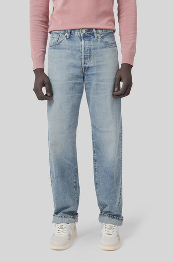 Jeans Loose Fit Japan Kaihara Rainbow 13,5 Oz Blu Chiaro Uomo - 3