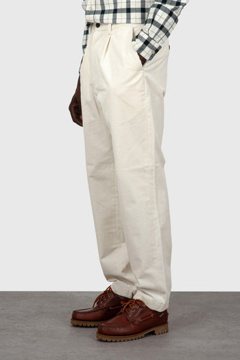 Pantalone Gin Pence In Velluto Bianco Off Uomo - 4