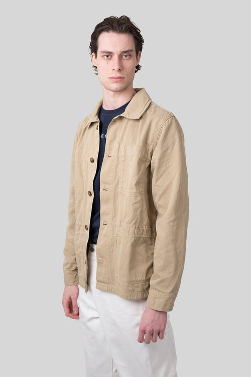Overshirt Dorr Herringbone Beige Uomo