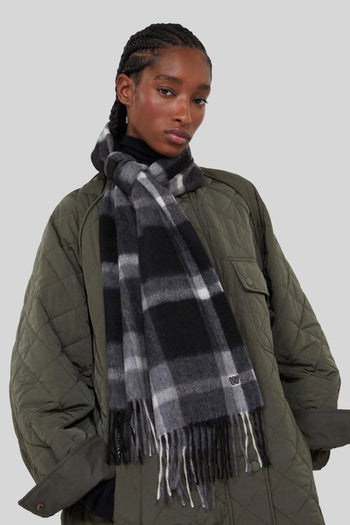 Max Mara Sciarpa In Cachemire Jacquard Nero Donna - 2