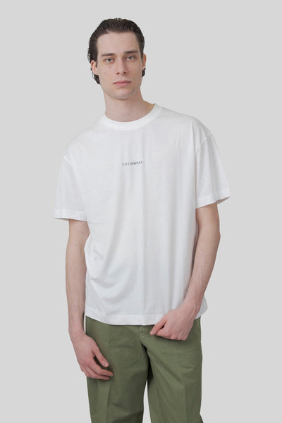 T-shirt 30/1 Jersey Logo Bianco Off Uomo