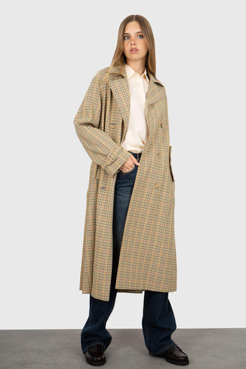 Trench Check Beige Donna - 6