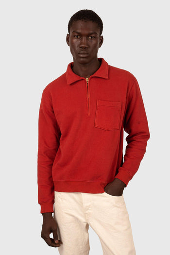 Felpa Yale Zip-up Rosso Uomo - 6