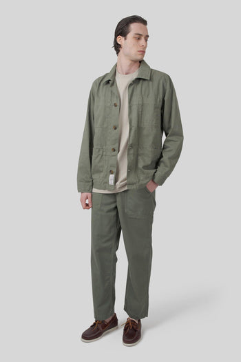 Pantalone Milton Herringbone Verde Uomo - 2
