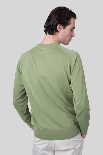 Maglia Girocollo In Cotone Pistacchio Donna - 5