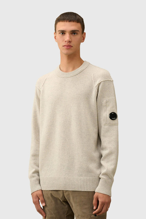 Maglia Lambswool Grs Crew Neck Bianco Off Uomo