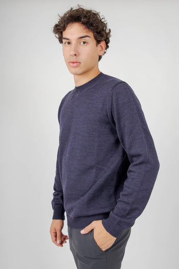 Maglia Girocollo Blu Medio Uomo - 3