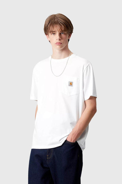 Wip Short Sleeve Pocket T-shirt Bianco Uomo
