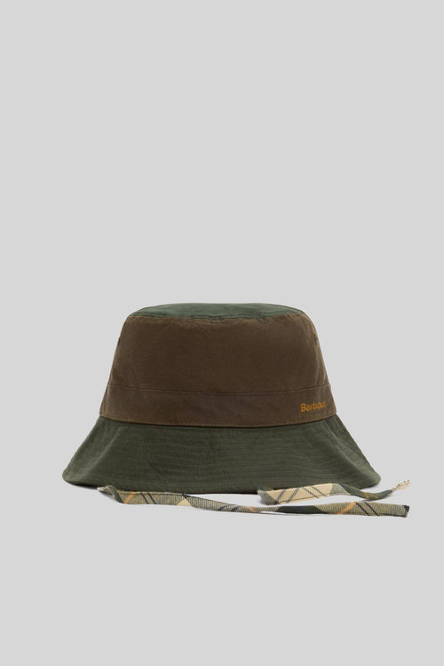 Cappello Bucket Brackley Wax Verde Oliva Unisex