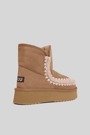 Platform Boot Suede Marrone Chiaro Donna - 3