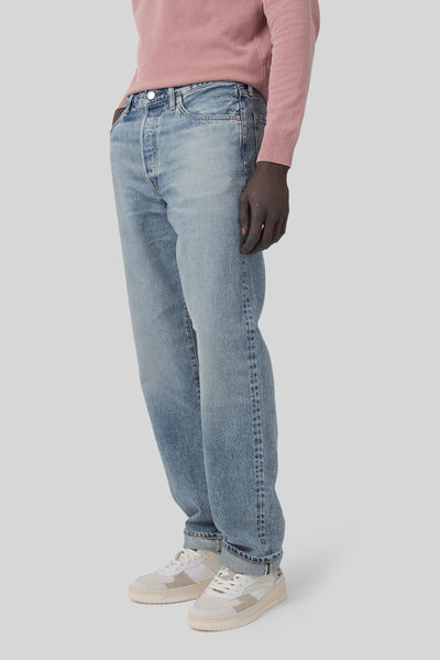 Jeans Loose Fit Japan Kaihara Rainbow 13,5 Oz Blu Chiaro Uomo