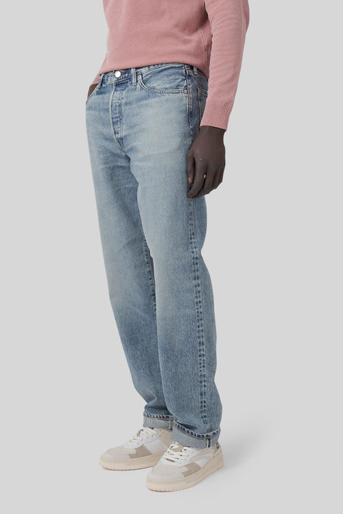 Jeans Loose Fit Japan Kaihara Rainbow 13,5 Oz Blu Chiaro Uomo