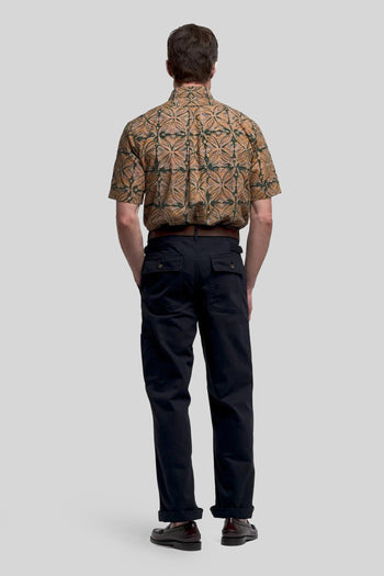Pantalne Milton Herringbone Blu Scuro Uomo - 3