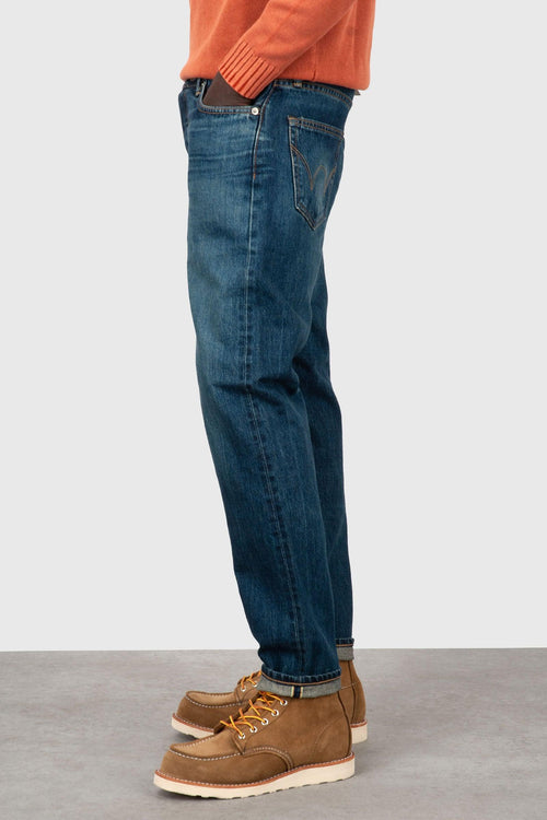 Jeans Regular Tapered Blu Medio Uomo - 2