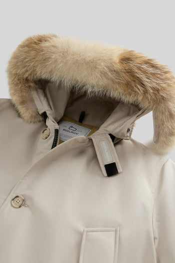 Arctic Parka In Ramar Cloth Con Pelliccia Removibile Bianco Off Uomo - 4