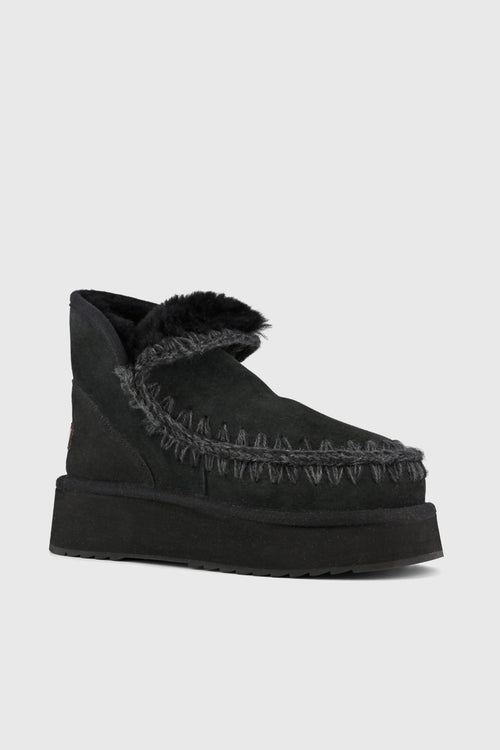 Stivaletto Mini Eskimo Platform Nero Donna - 2