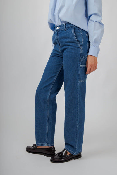 Wip W' Pierce Pant Straight Blu Medio Donna