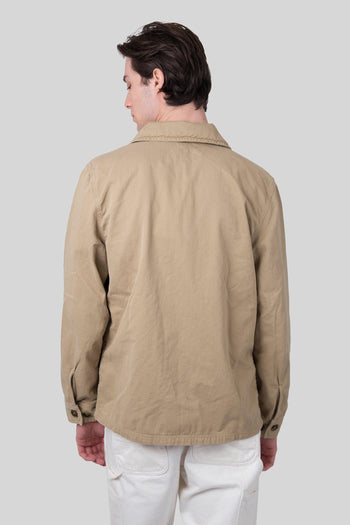Overshirt Dorr Herringbone Beige Uomo - 3