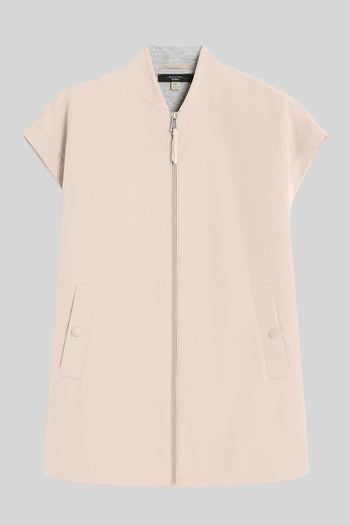 Max Mara Gilet In Tela Antigoccia Limosa Beige Donna - 4