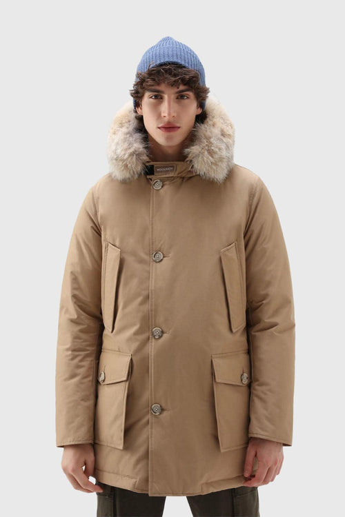 Arctic Parka In Ramar Cloth Con Pelliccia Removibile Beige Uomo