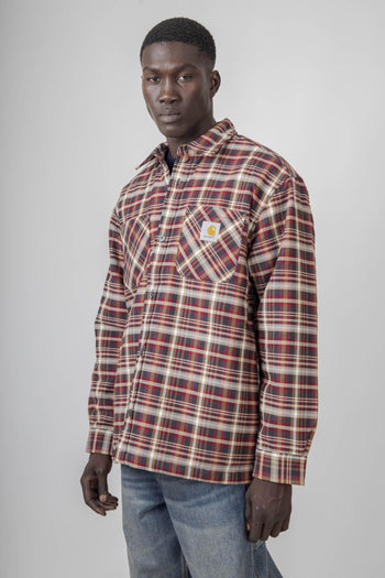 Wip Cronyn Shirt Jac Check Beige/bordeaux Uomo - 3