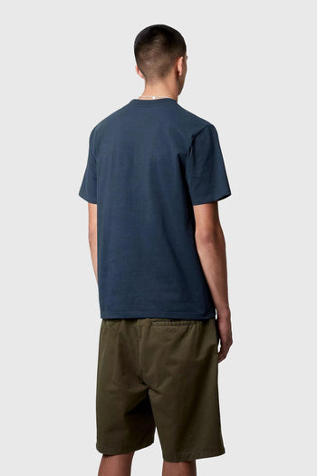 Wip T-shirt S/s University Script Blu Navy Uomo - 3