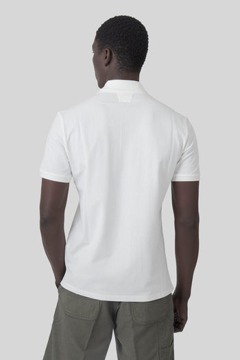 Polo Stretch Piquet Bianco Uomo - 5