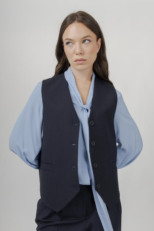 Gilet Antonia Blu Donna