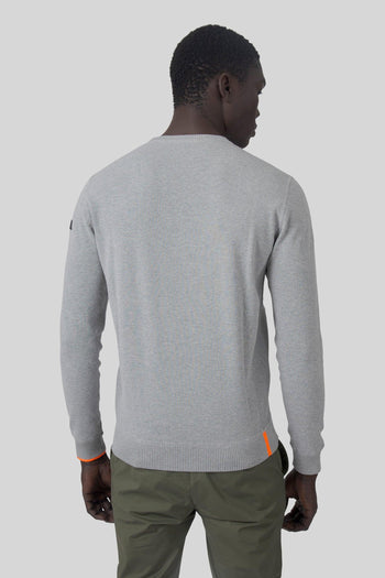 Fleece Round Knit Grigio Chiaro Uomo - 5