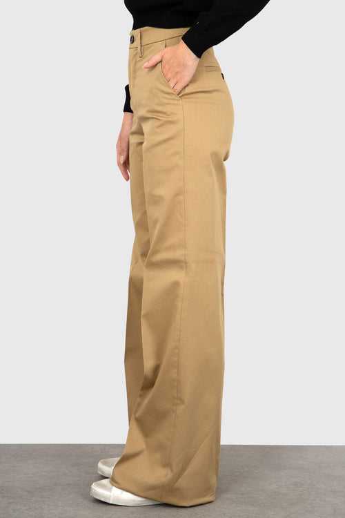 Pantalone Palazzo Misa Khaki Donna - 2