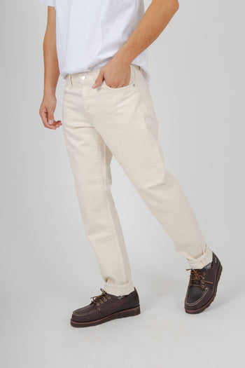 Jeans Regular Tapered Japan Bianco Off Uomo - 5