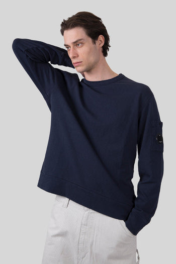 Felpa Crewneck Malfilé Blu Navy Uomo - 3