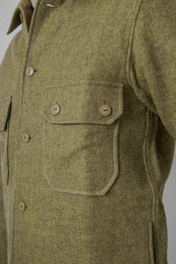 Overshirt Wool Pepper Verde Chiaro Uomo - 4