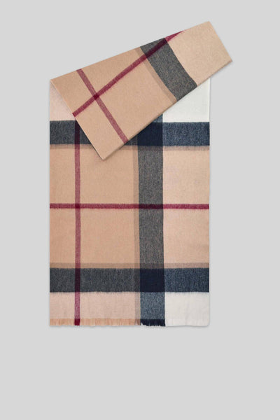 Sciarpa Rosefield Tartan Cammello Unisex