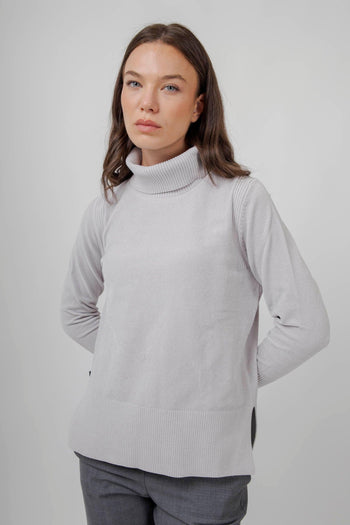 Maglia Velvet Vent Turtleneck Wom Ghiaccio Donna - 4