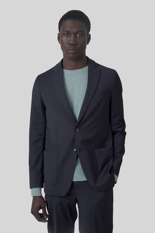 Summer Wooltech Blazer Blu Uomo