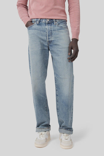 Jeans Loose Fit Japan Kaihara Rainbow 13,5 Oz Blu Chiaro Uomo - 7