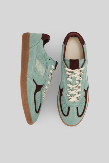 Sneaker Tb.490 Rife In Pelle Verde Acqua Donna - 3