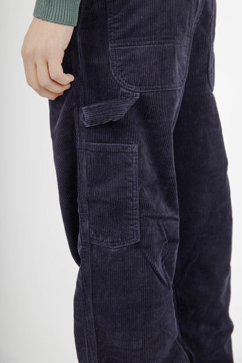 Wip Single Knee Pant Corduroy Blu Scuro Uomo - 5